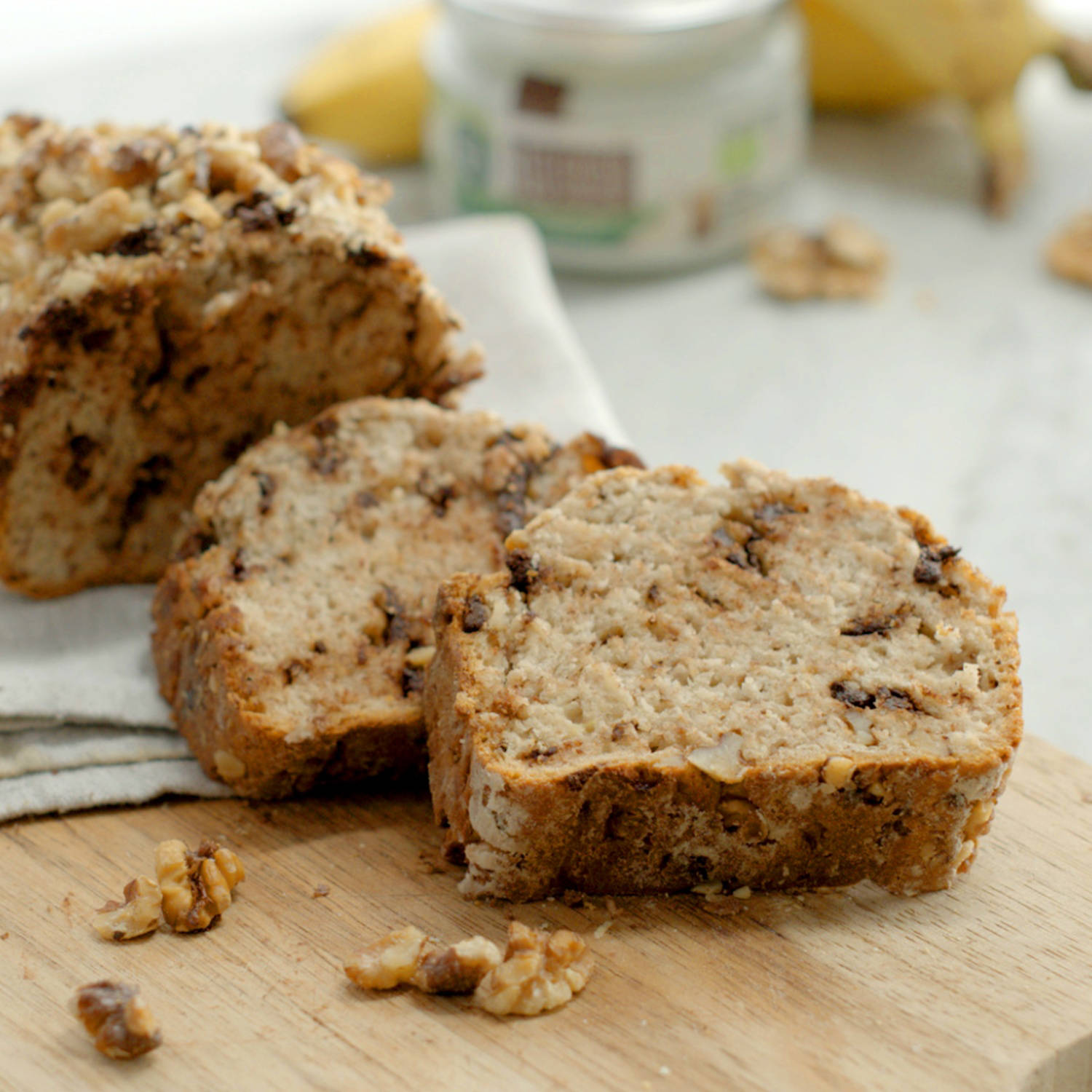 Serviervorschlag: Veganes Bananenbrot