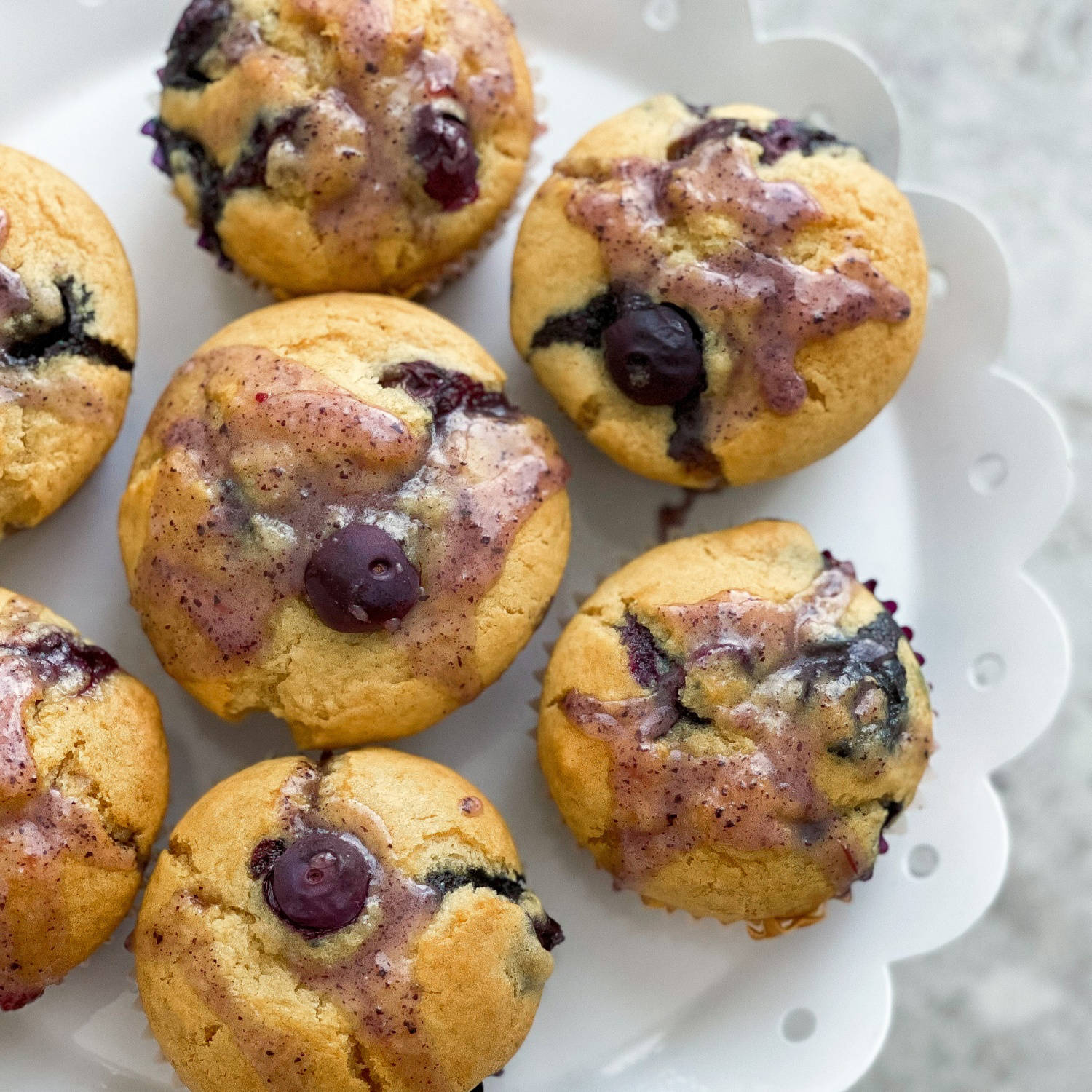 Serviervorschlag: Vegane Heidelbeermuffins