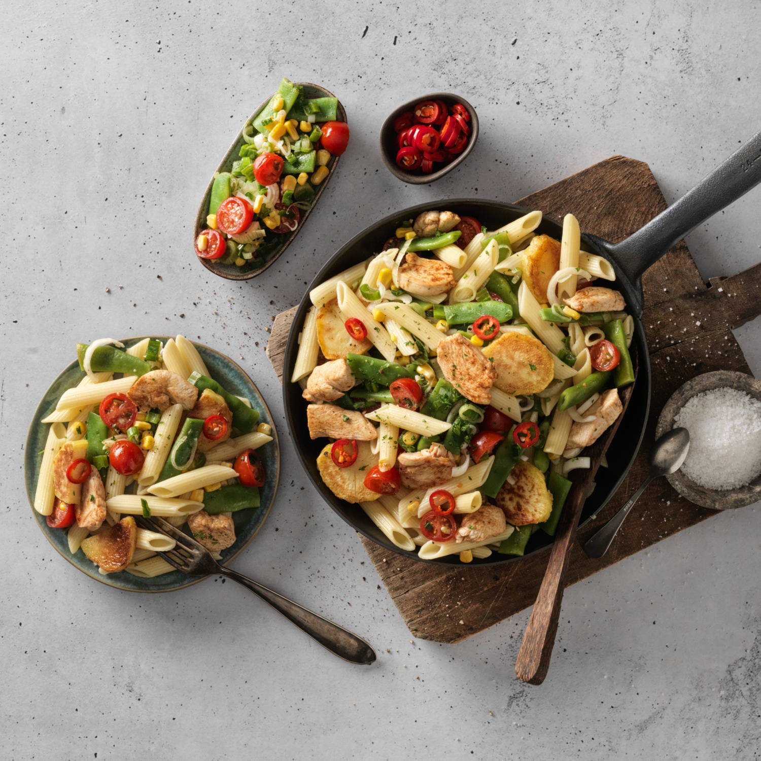 Serviervorschlag: Restepfanne