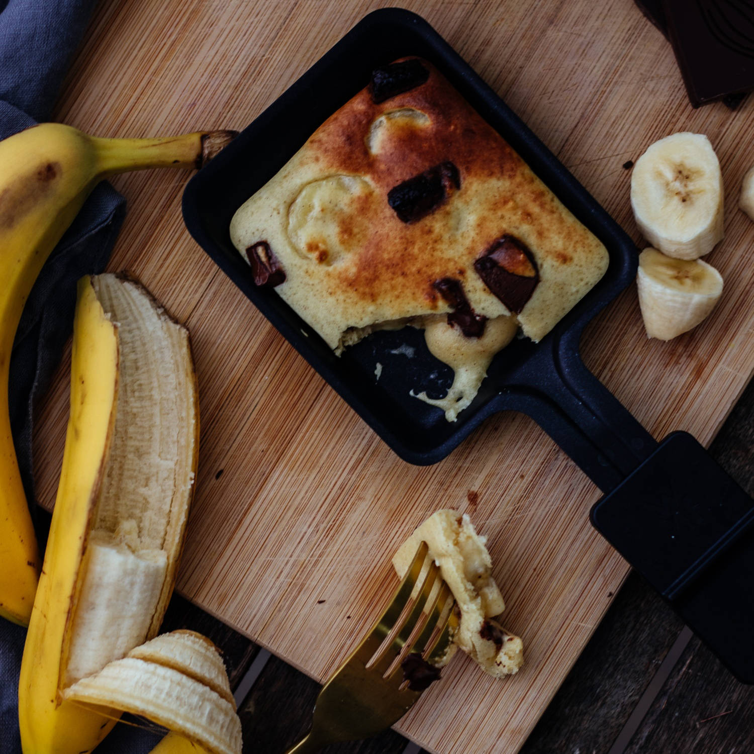 Serviervorschlag: Süße Pancakes aus dem Raclette Pfännchen