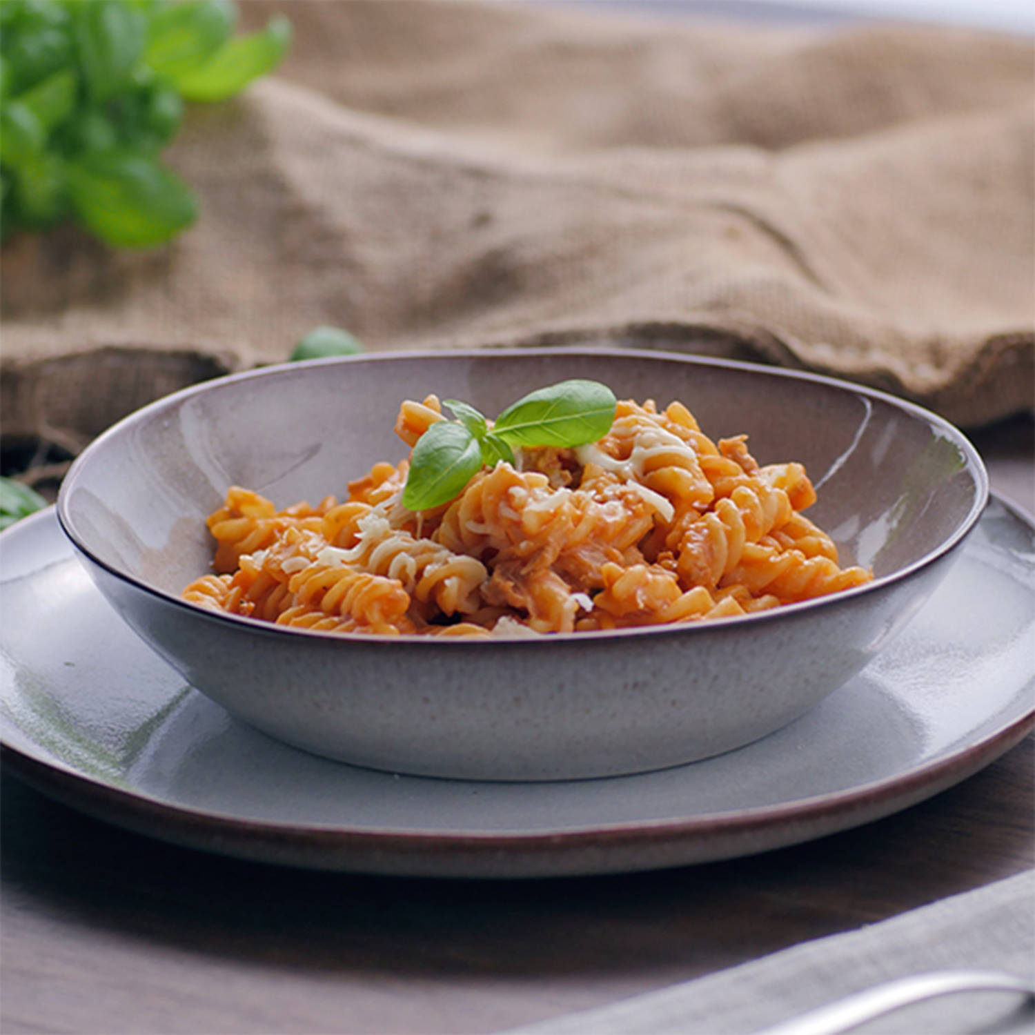 Serviervorschlag: One Pot Thunfisch Pasta