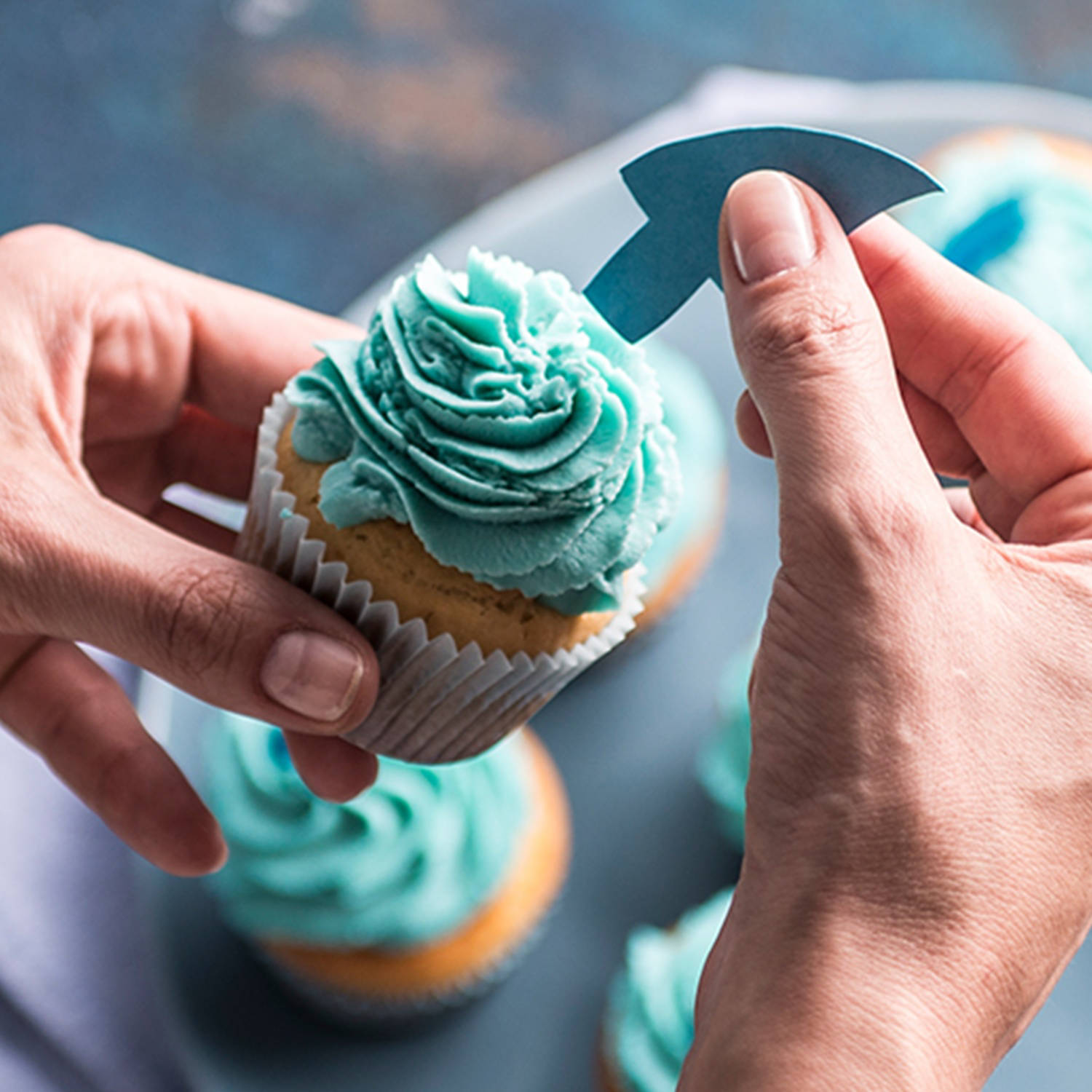 Serviervorschlag: Hai-Muffins
