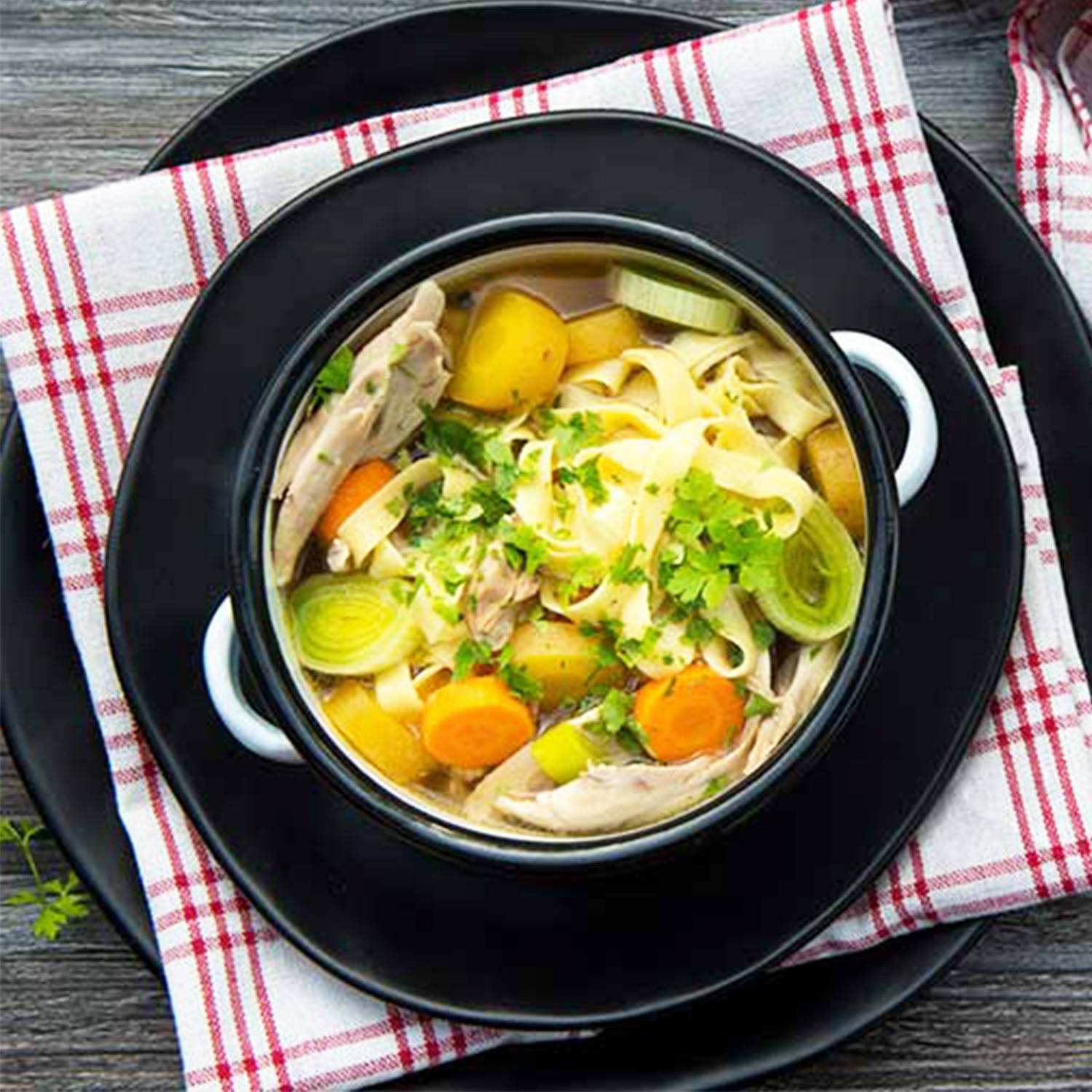 Serviervorschlag: Hühnersuppe