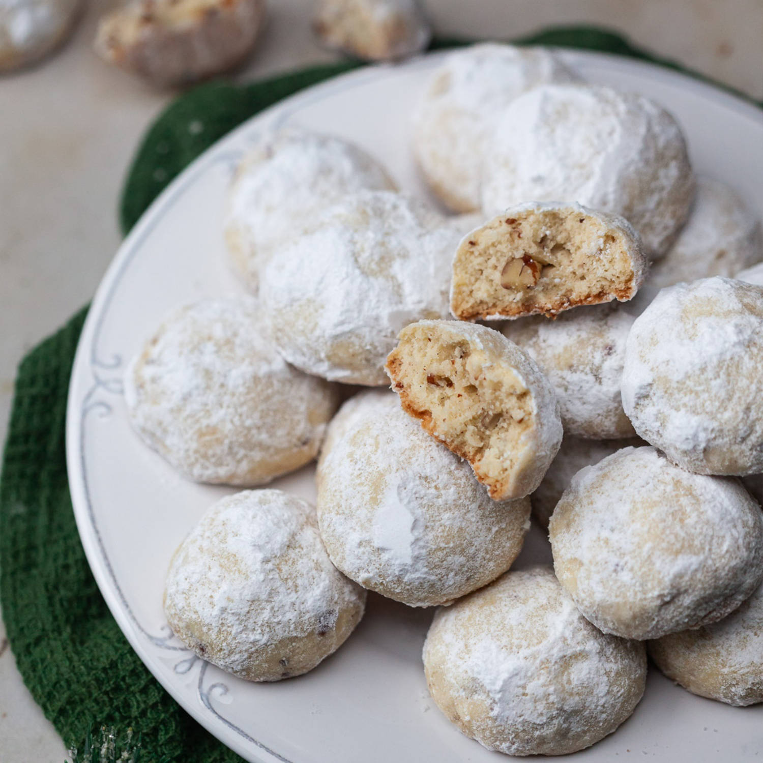 Serviervorschlag: Schneeball-Kekse