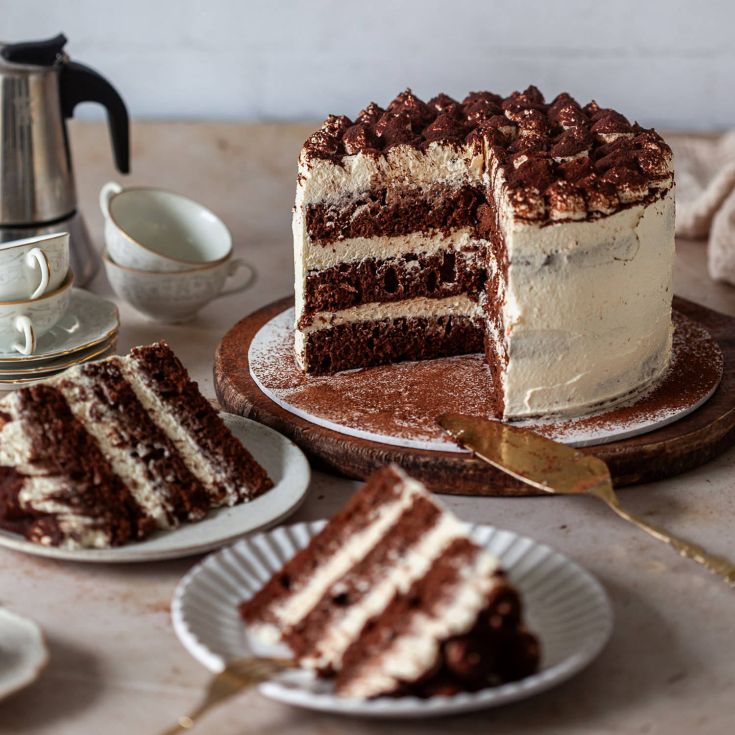 Serviervorschlag: Tiramisu-Torte