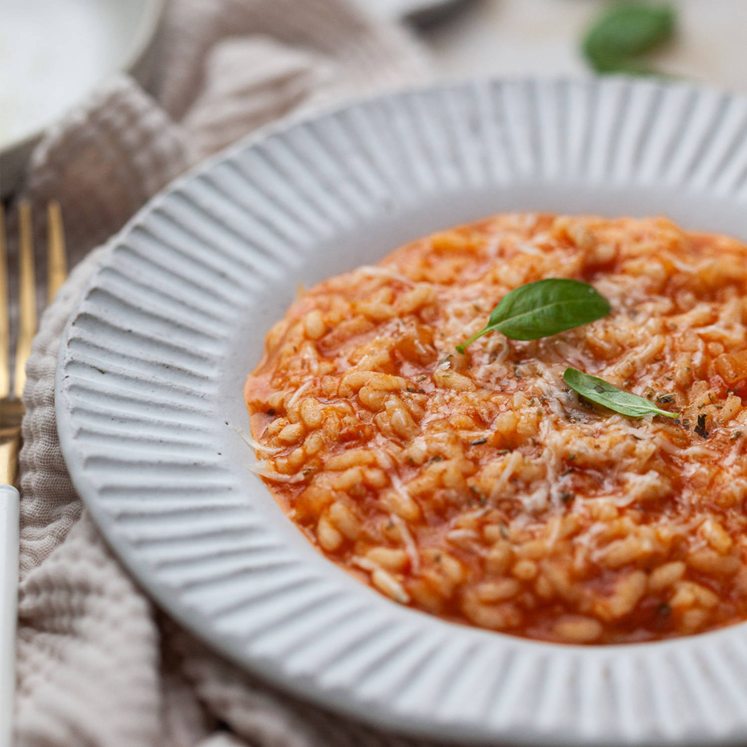 Serviervorschlag: Low Budget Tomaten Risotto