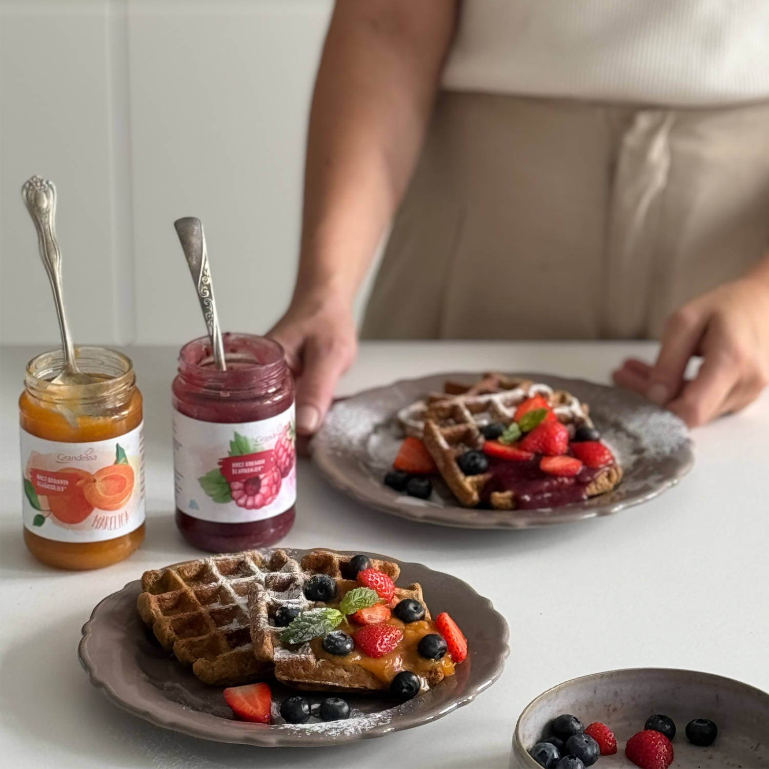 Serviervorschlag: Protein Waffeln