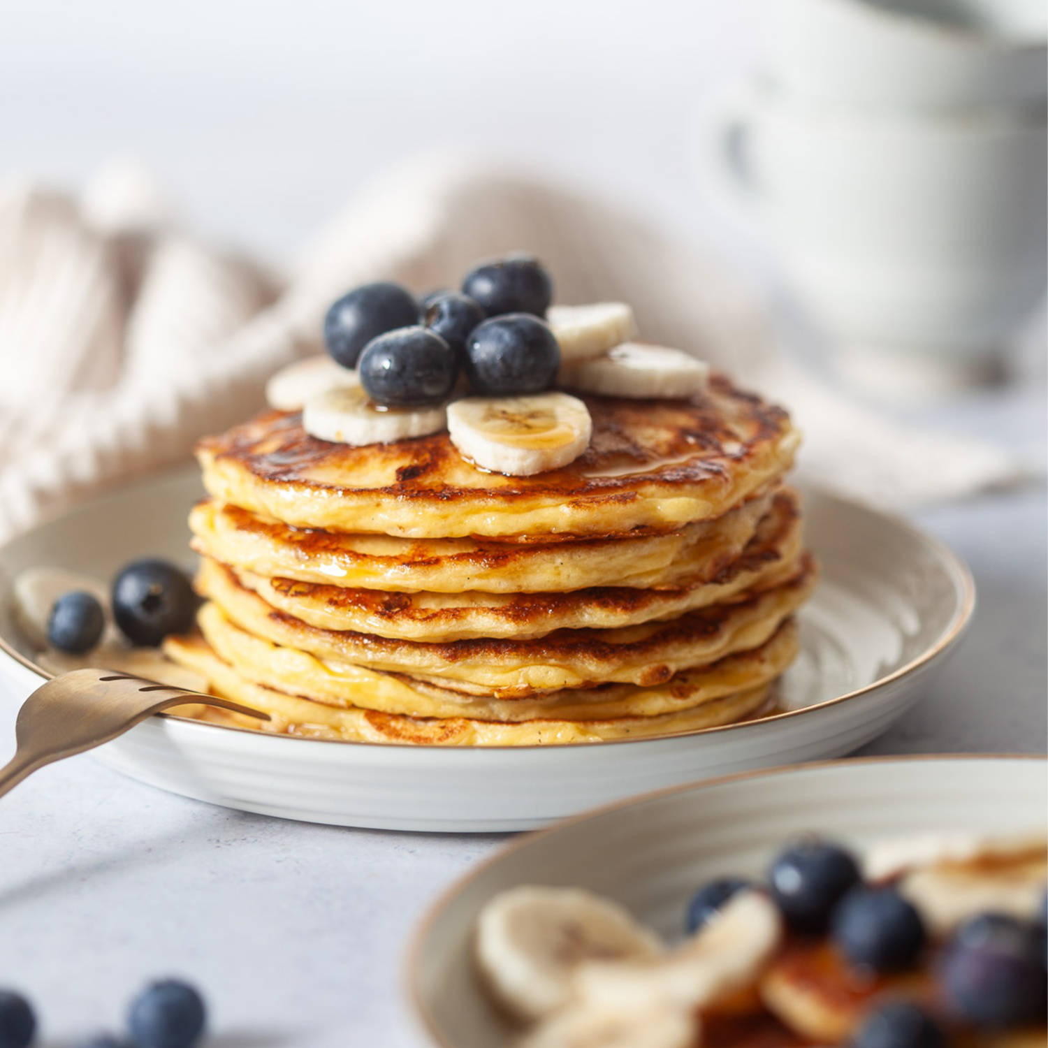Serviervorschlag: Proteinreiche Cottage Cheese Pancakes