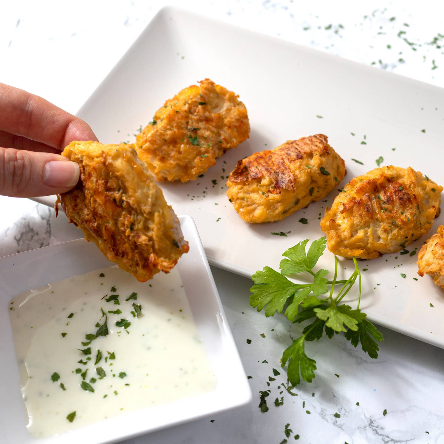 Serviervorschlag: Gemüse Nuggets