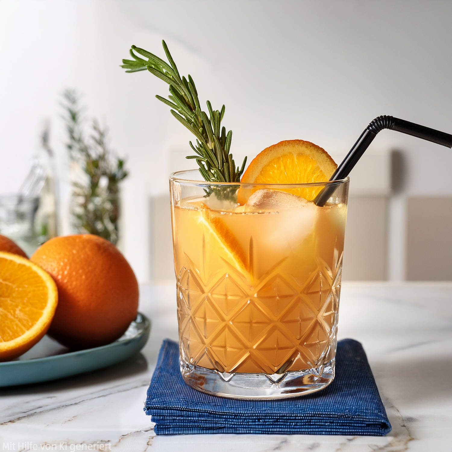 Serviervorschlag: Fruchtiger alkoholfreier Wermut-Cocktail