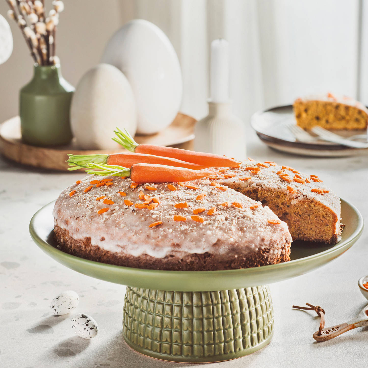 Serviervorschlag: Karottenkuchen