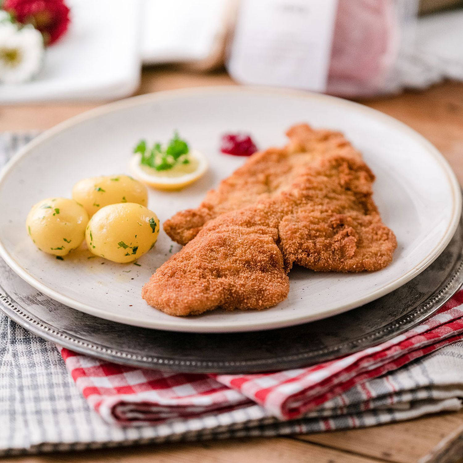 Serviervorschlag: Schnitzel nach Wiener Art