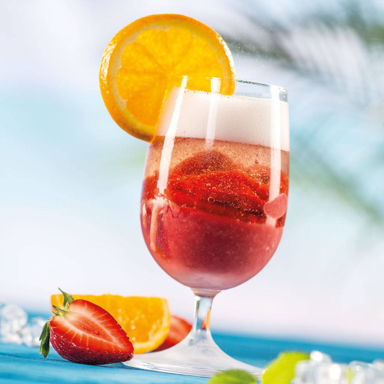Serviervorschlag: Erdbeer-Aperol-Granita