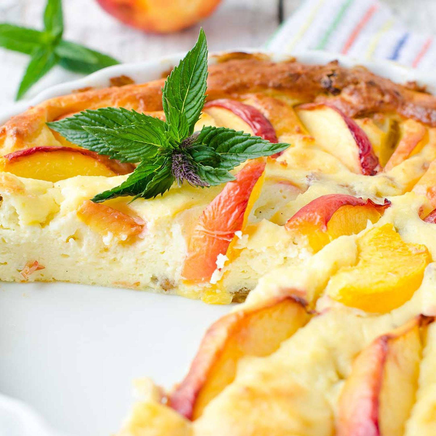 Pfirsich-Topfenkuchen