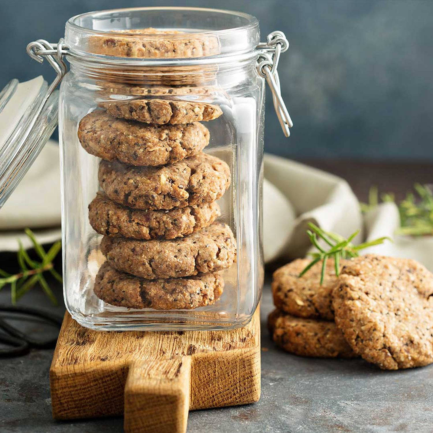 Serviervorschlag: Chia-Samen-Cookies
