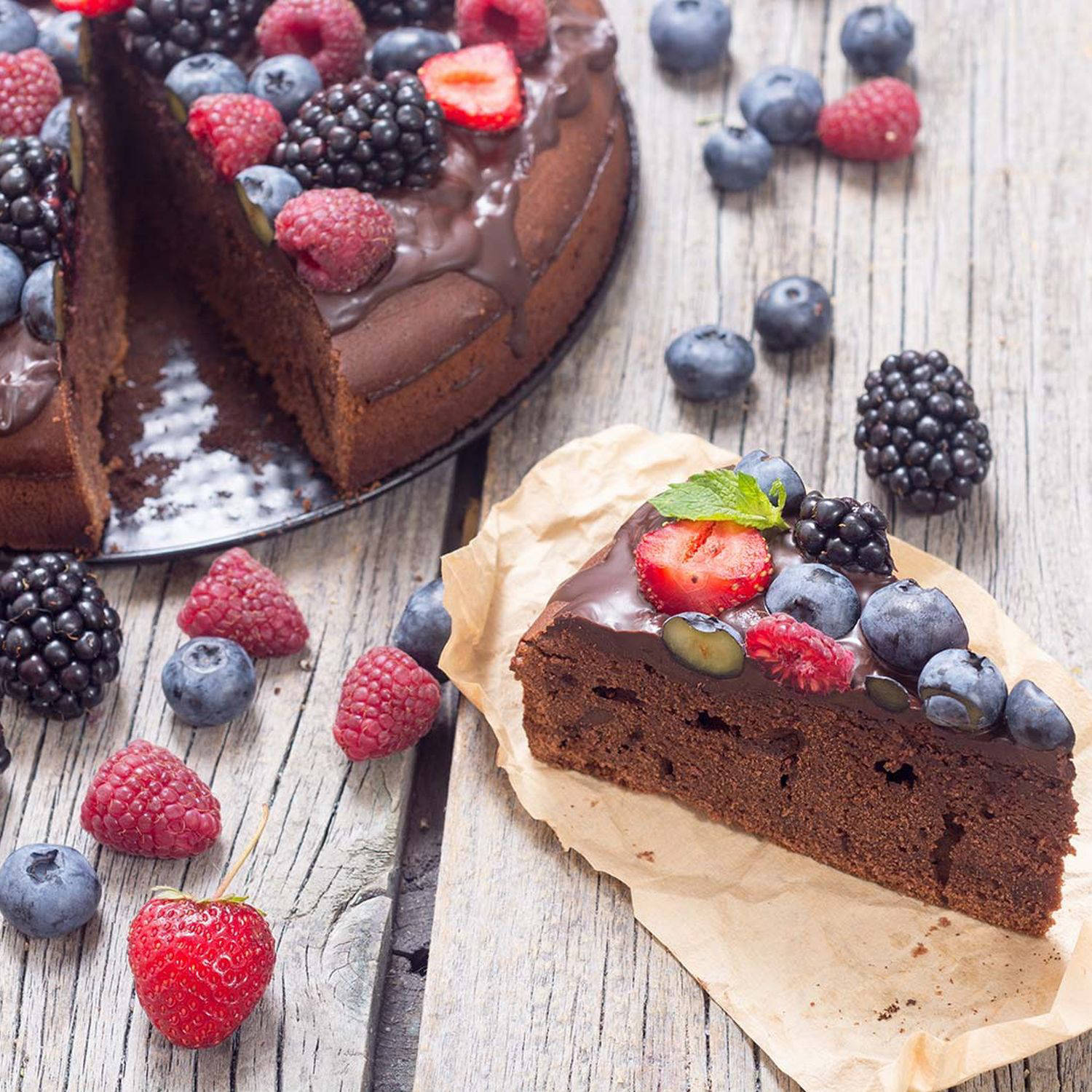Serviervorschlag: Schokoladen-Torte