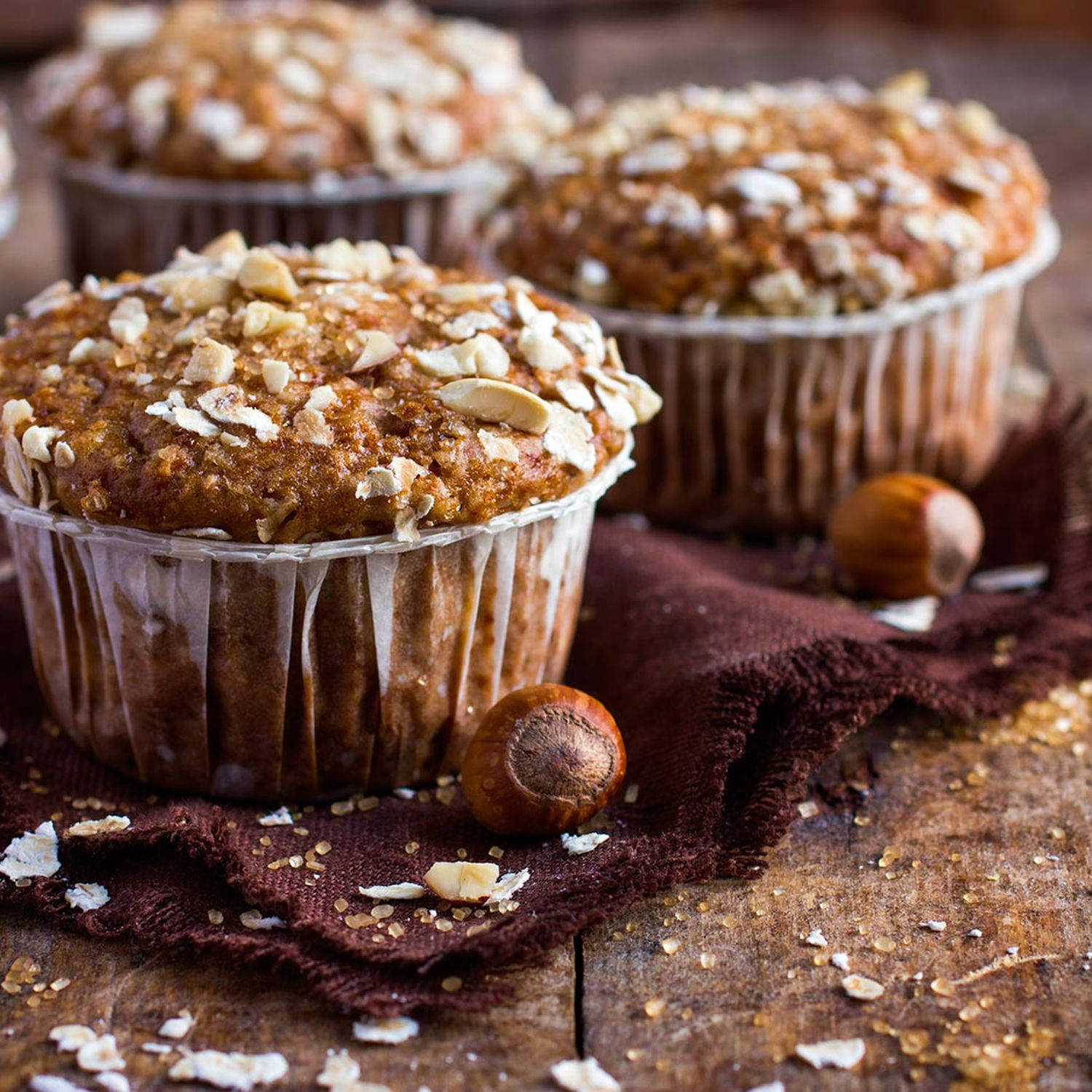 Serviervorschlag: Mini-Haselnuss-Muffins