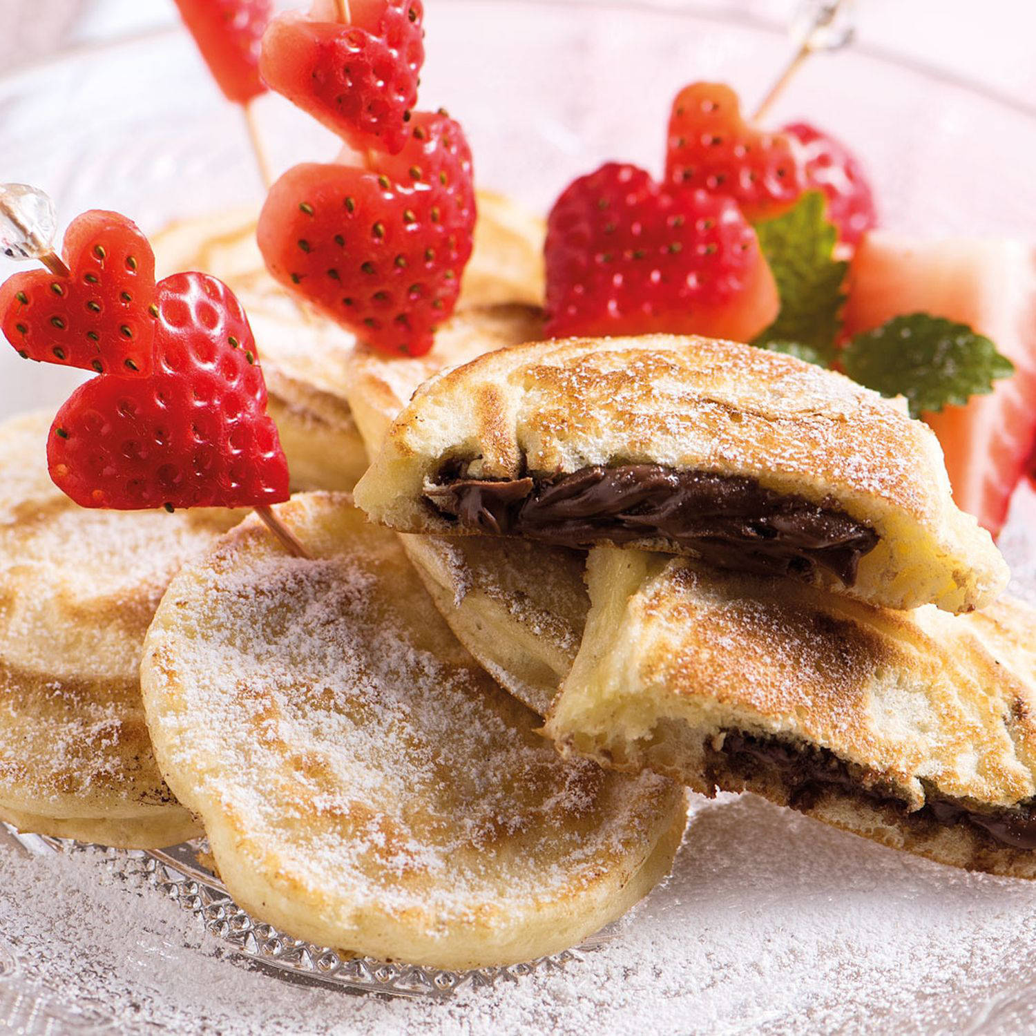 Serviervorschlag: Nutella-Pancakes