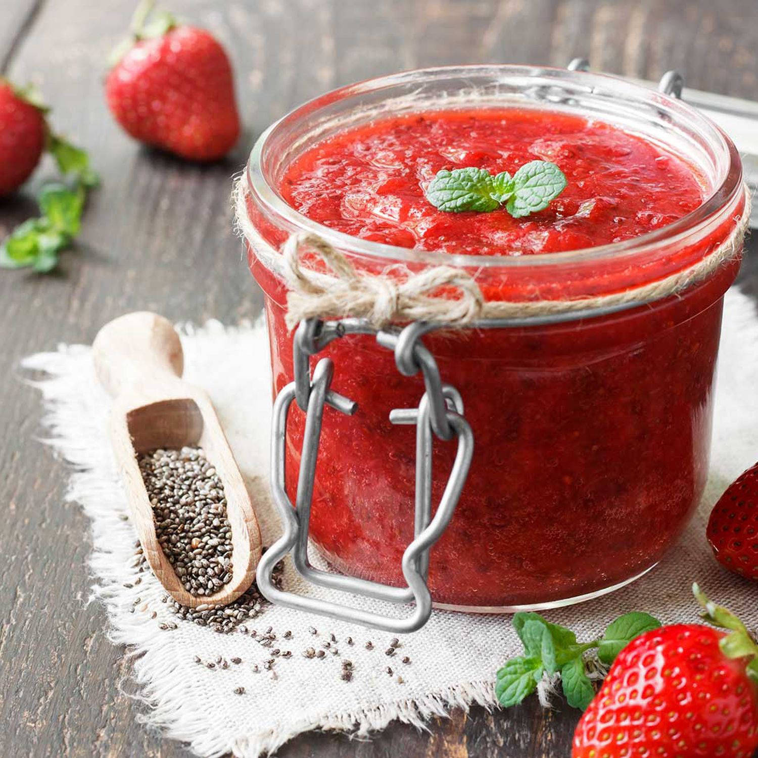 Serviervorschlag: Selbstgemachte Chia-Marmelade