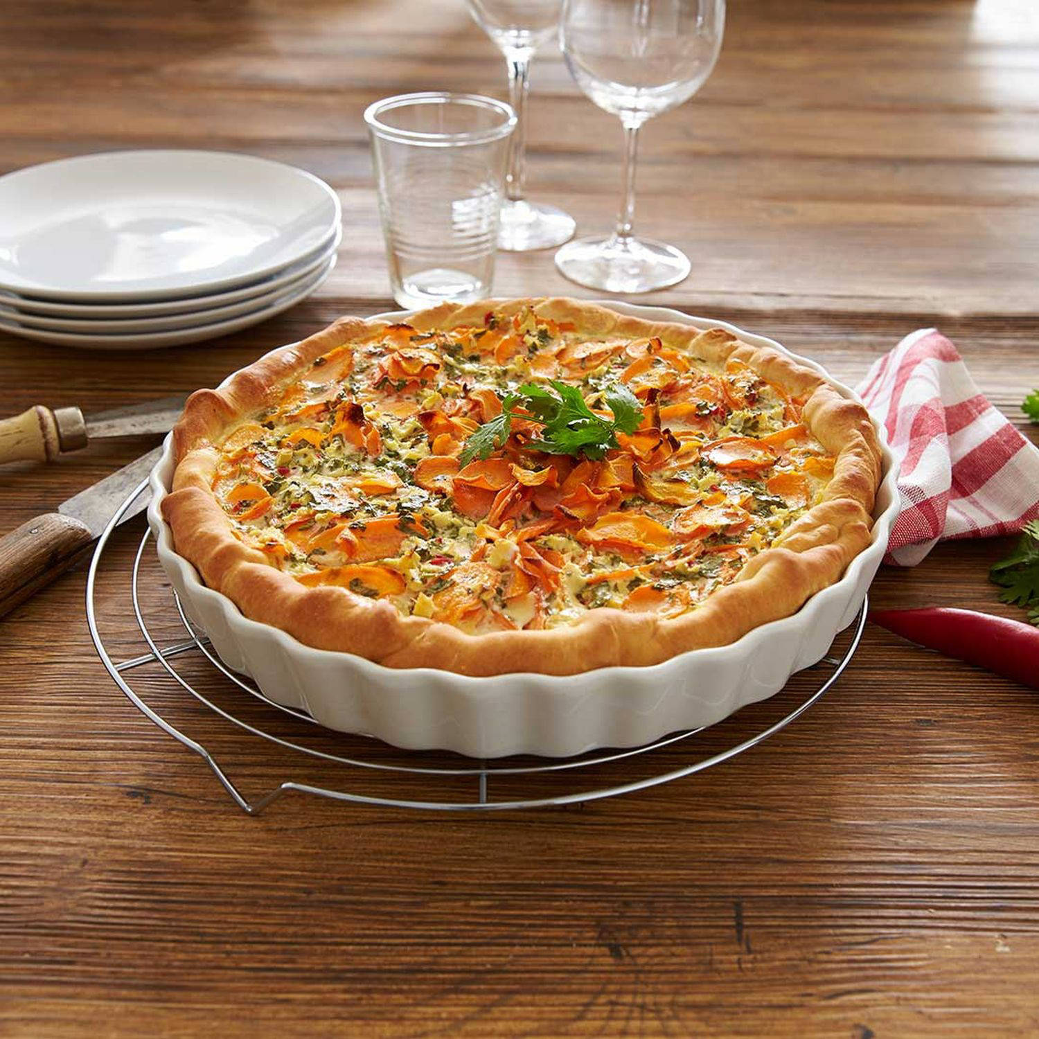 Serviervorschlag: Karotten-Quiche