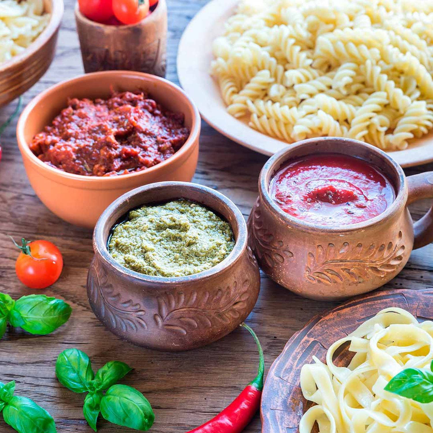 Serviervorschlag: Pesto-Varianten