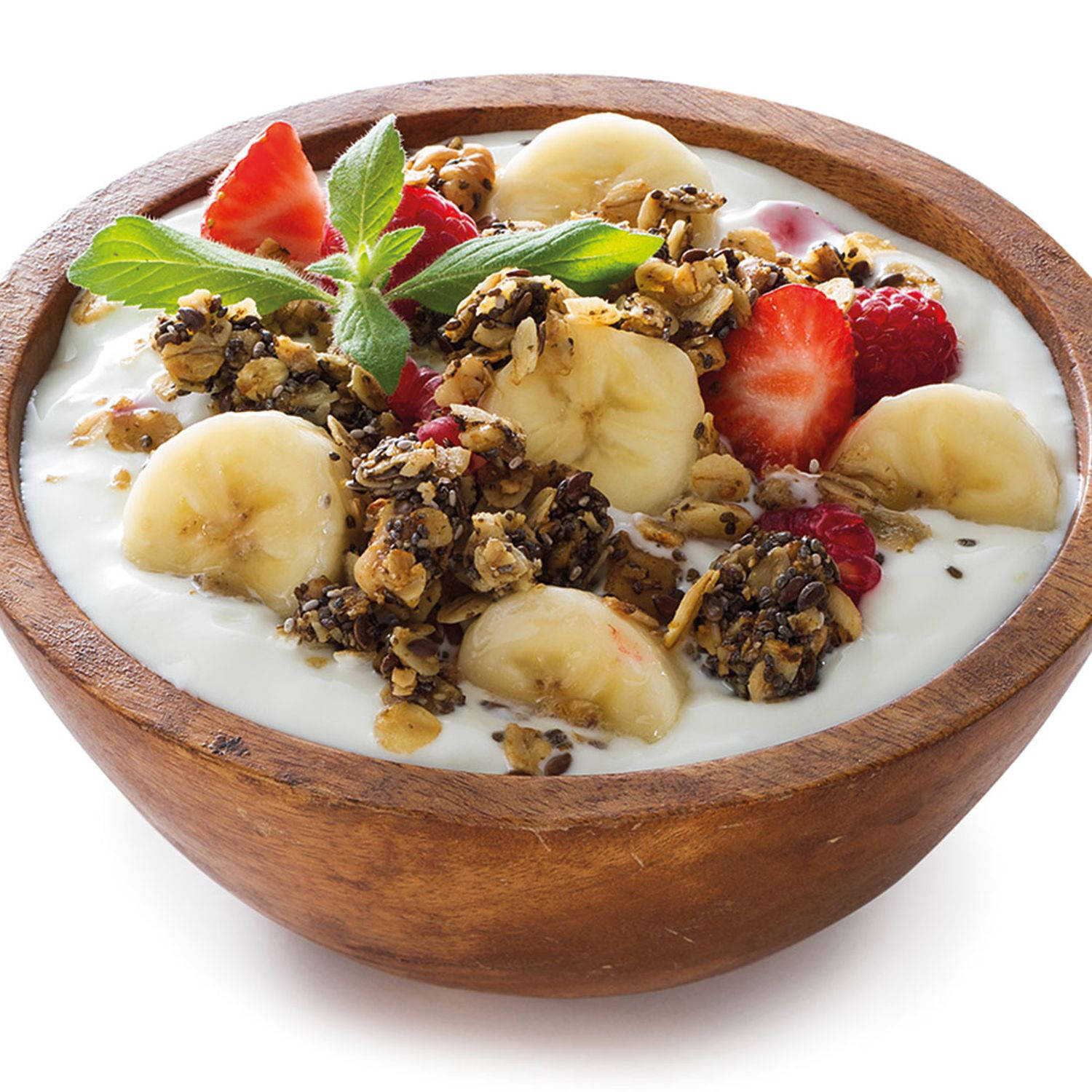 Serviervorschlag: Bio-Chia-Samen Crunchy-Müsli