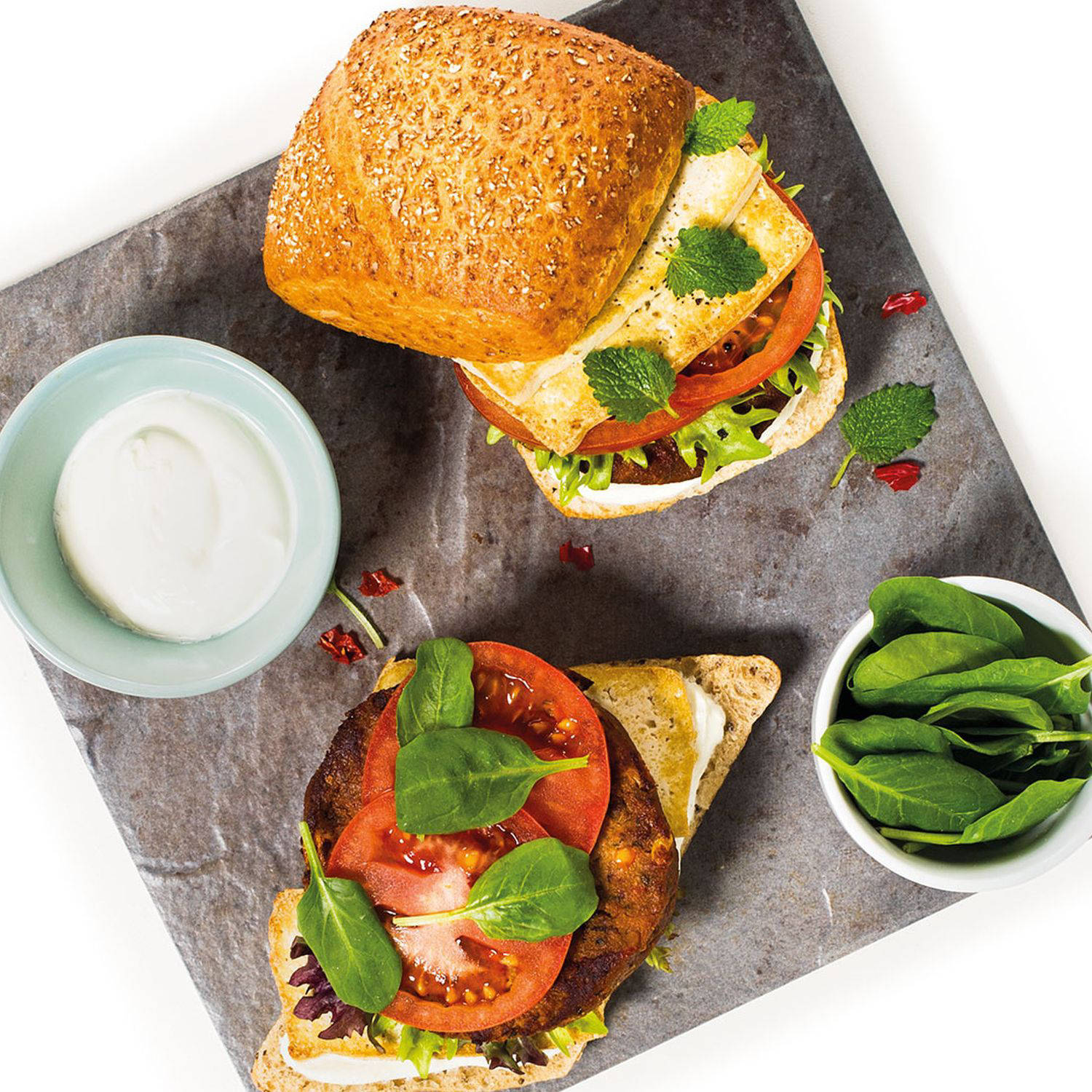 Serviervorschlag: Veggie-Burger