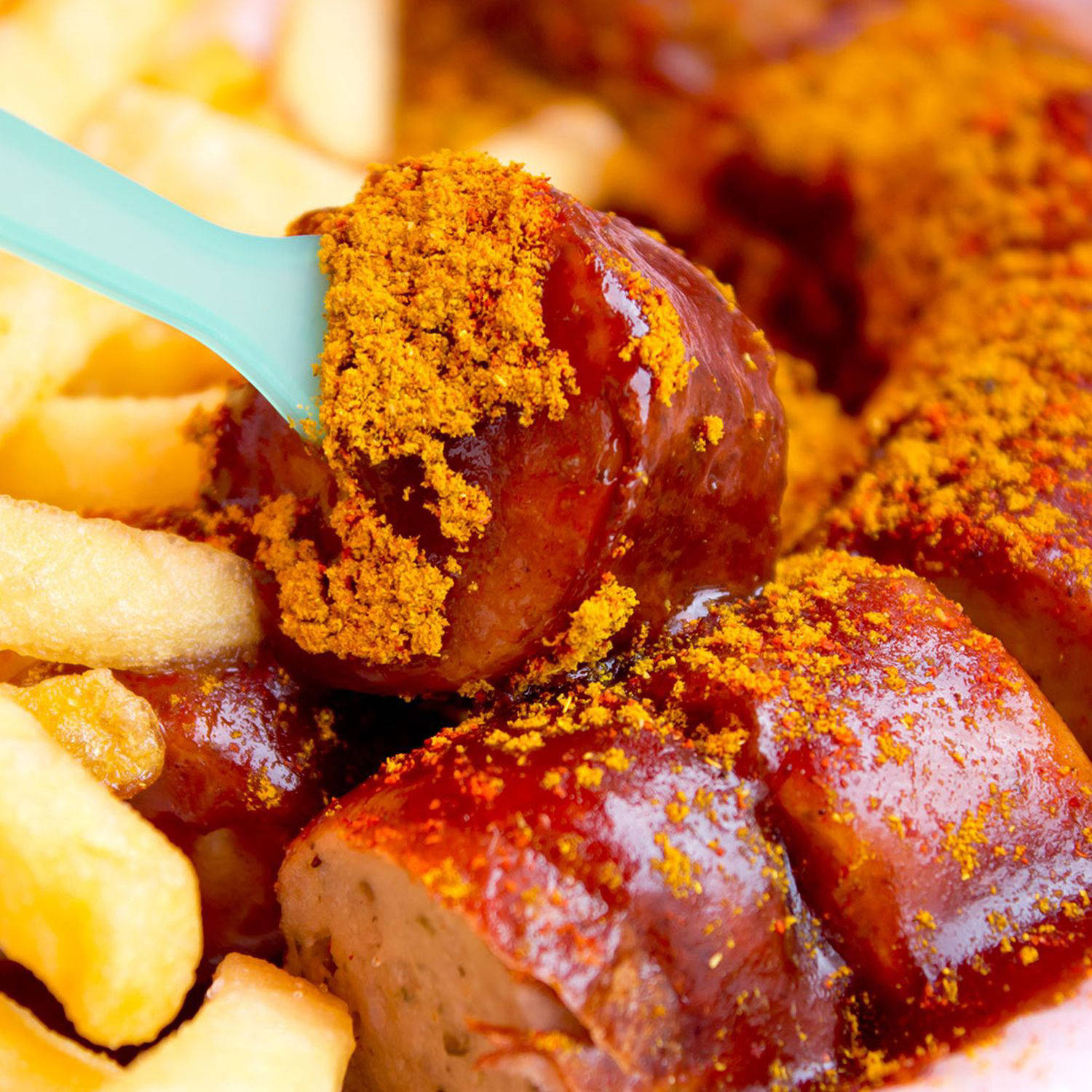 Serviervorschlag: Currywurst mit hausgemachtem Ketchup