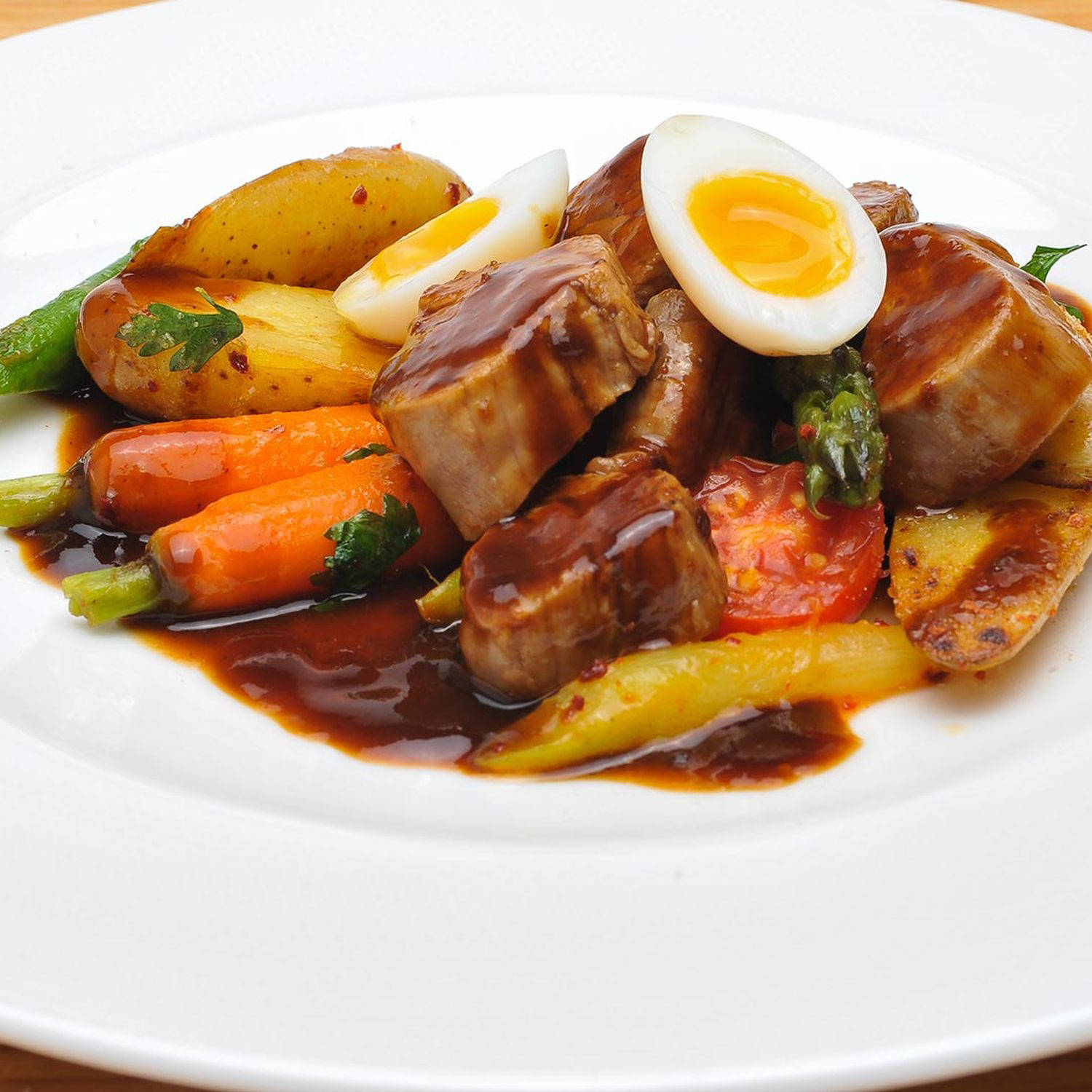 Serviervorschlag: Herrengröstel mit Schweinslungenbraten