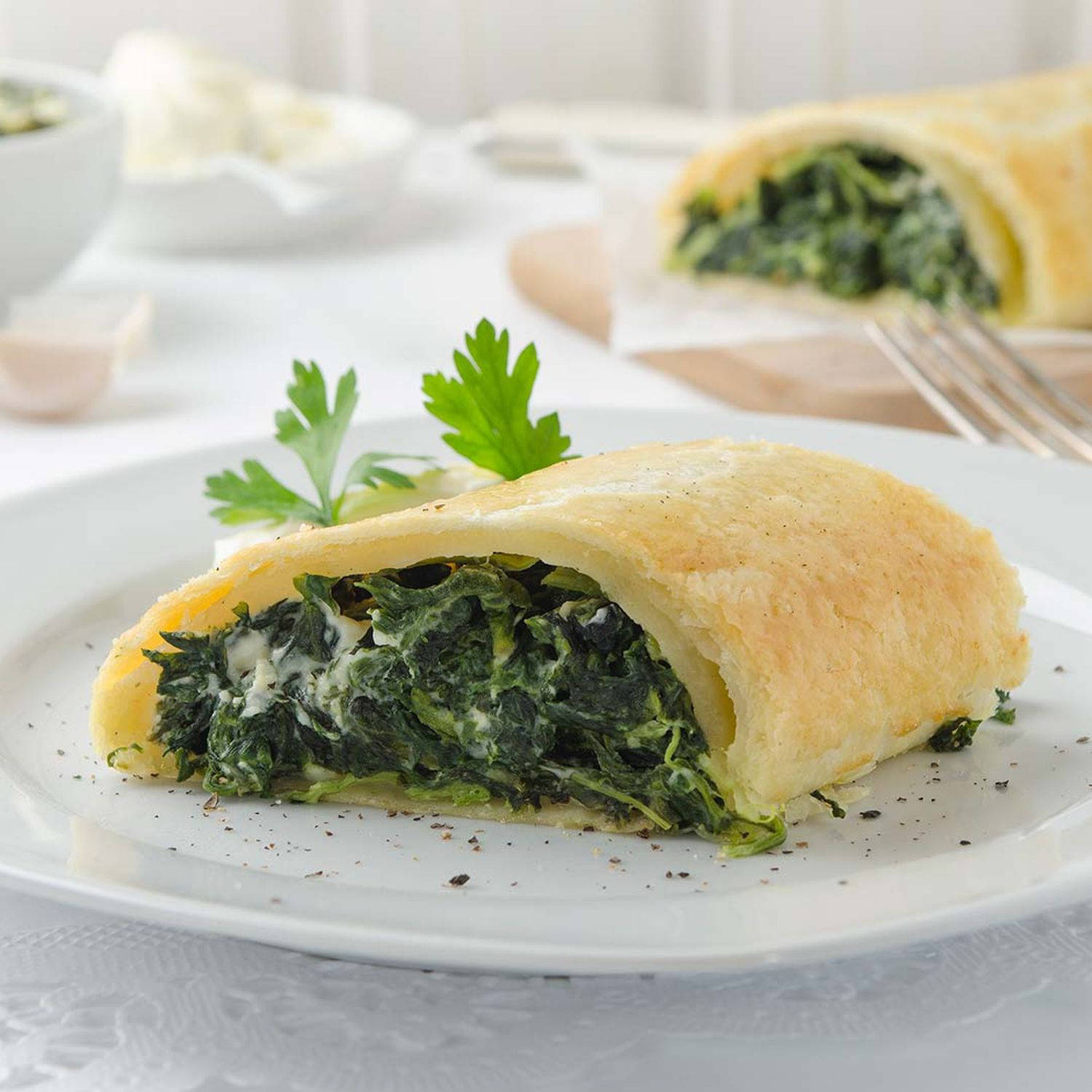 Serviervorschlag: Spinatstrudel