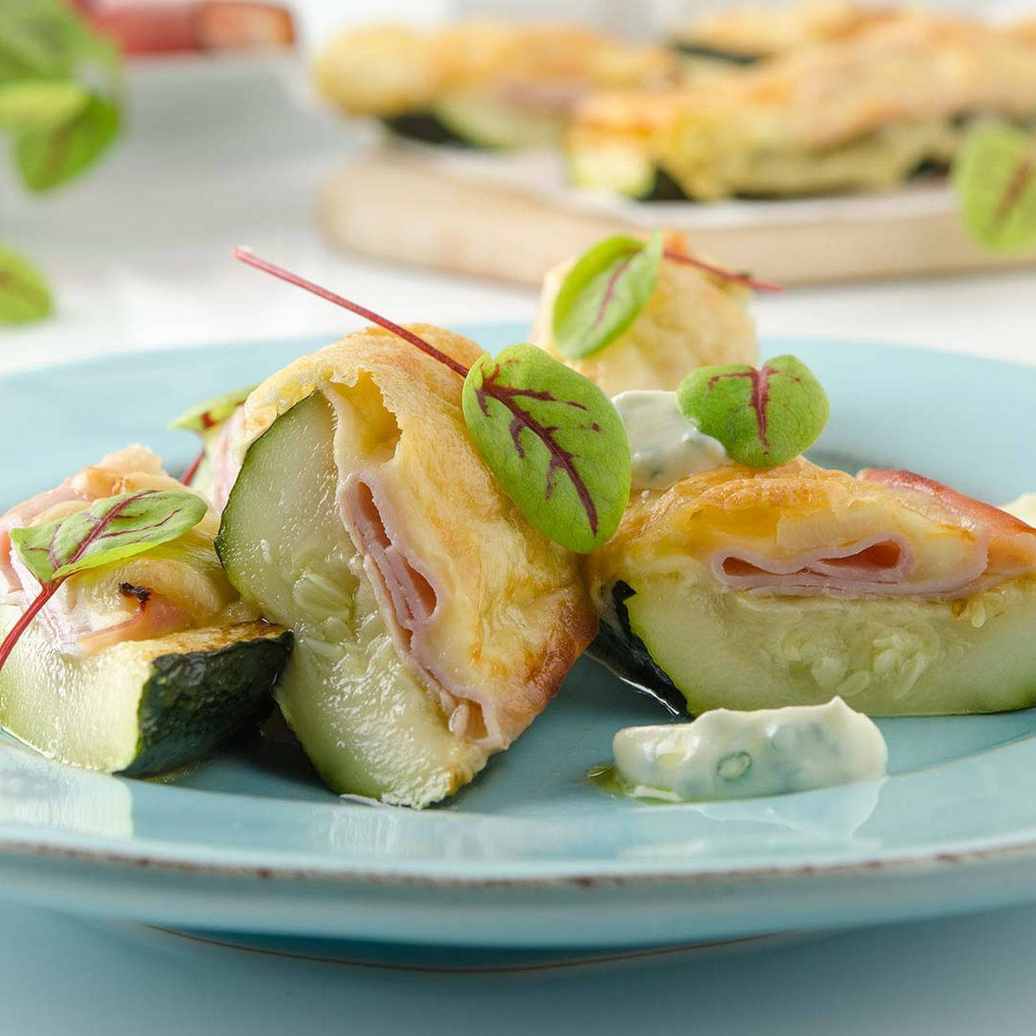 Serviervorschlag: Überbackene Zucchini