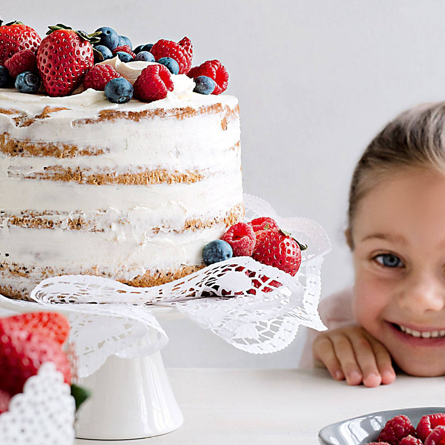 Serviervorschlag: Naked Cake mit Mascarpone-Creme