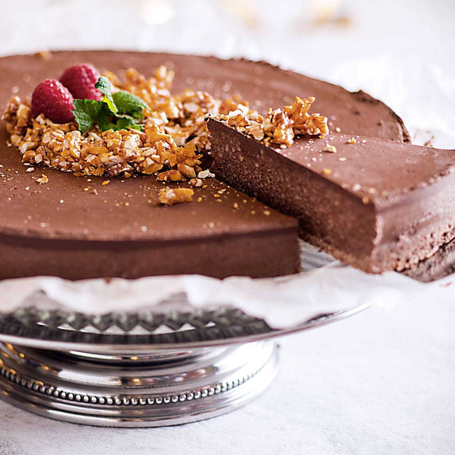 Serviervorschlag: No Bake Schokotorte