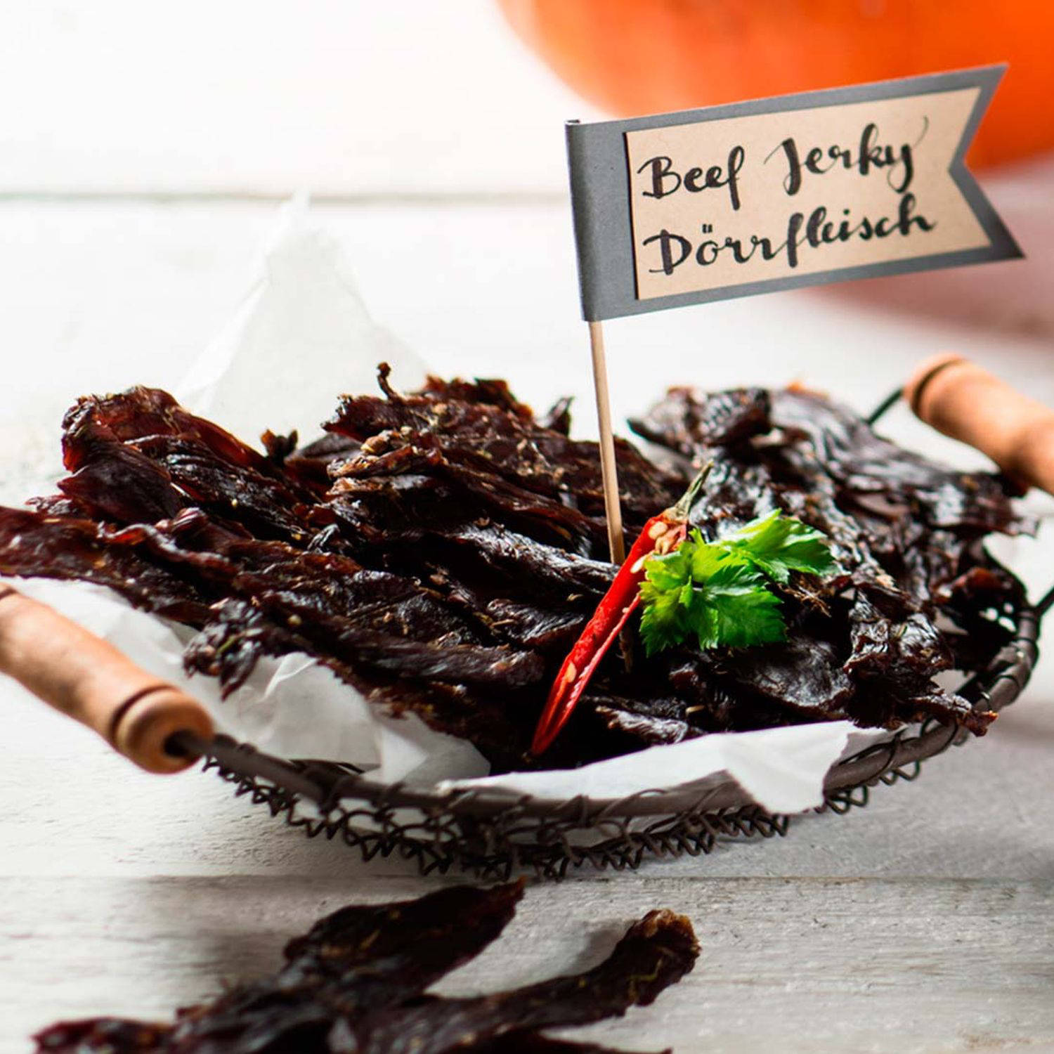 Serviervorschlag: Beef Jerky – Dörrfleisch