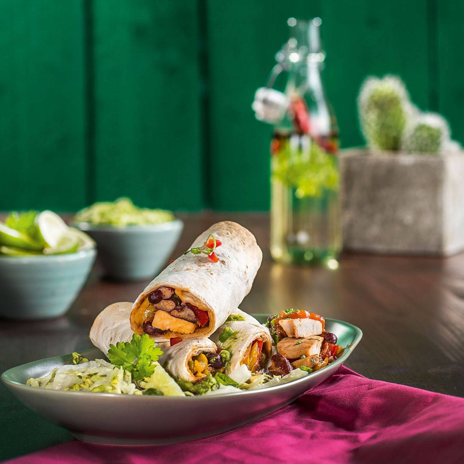 Hähnchen-Burritos