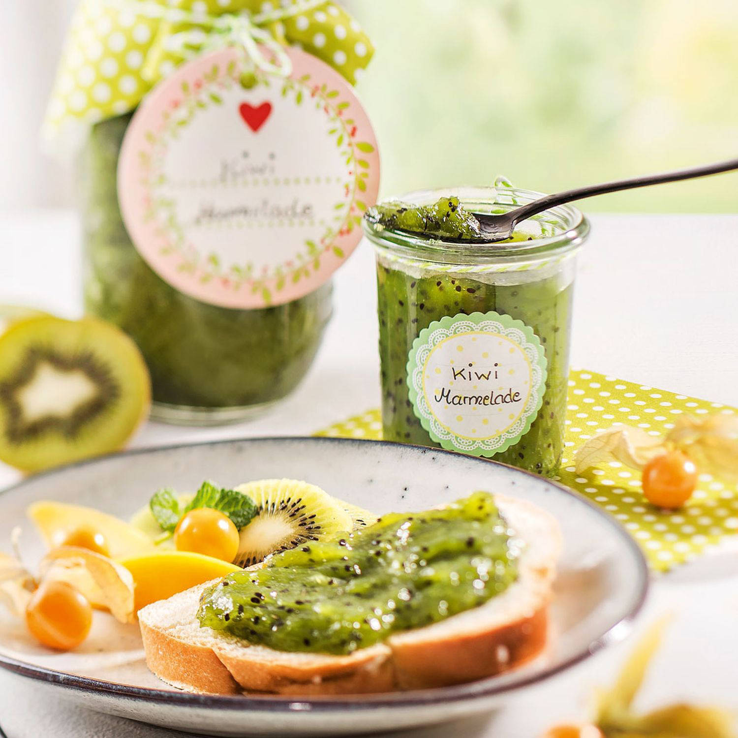 Serviervorschlag: Kiwi-Marmelade