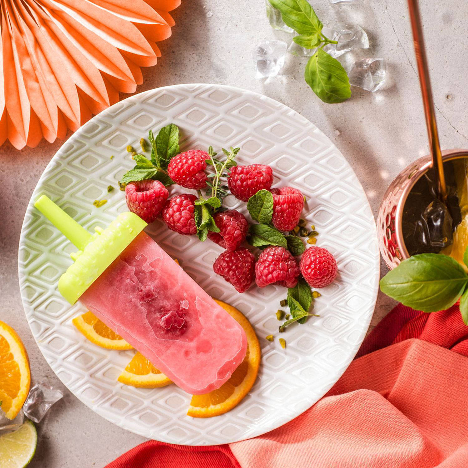 Eis Cocktail Lillet Himbeere