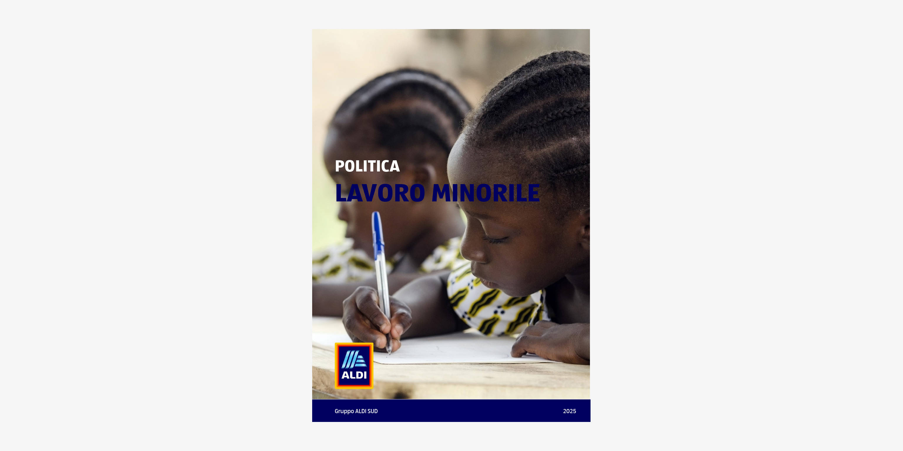 Politica sul lavoro minorile