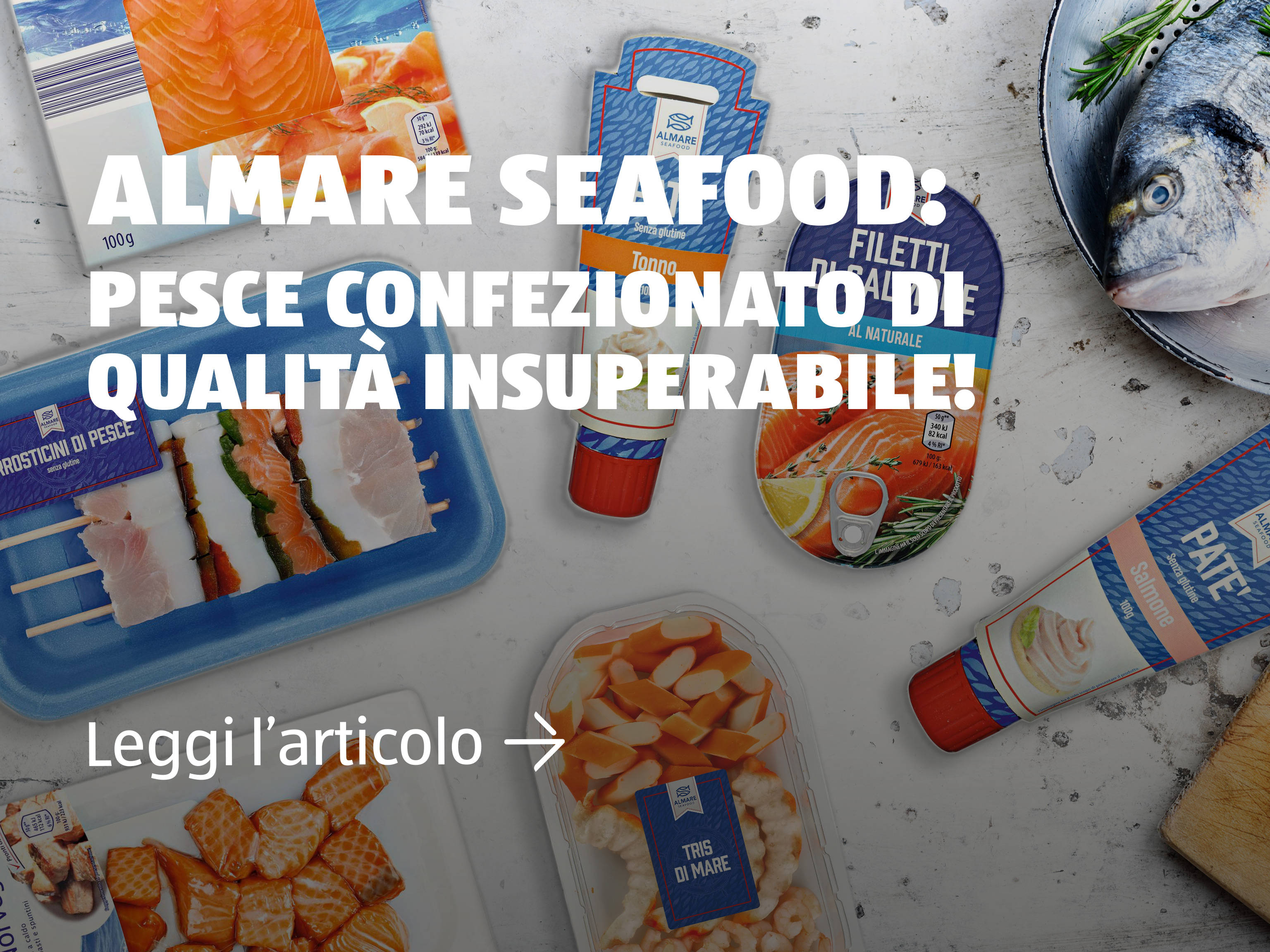 Almare seafood, pesce confezionato