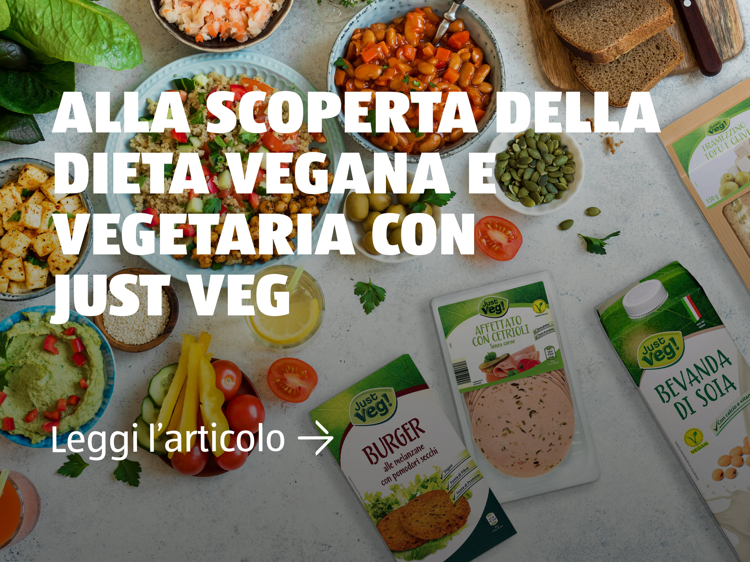 Dieta vegana e vegetariana con Just Veg!