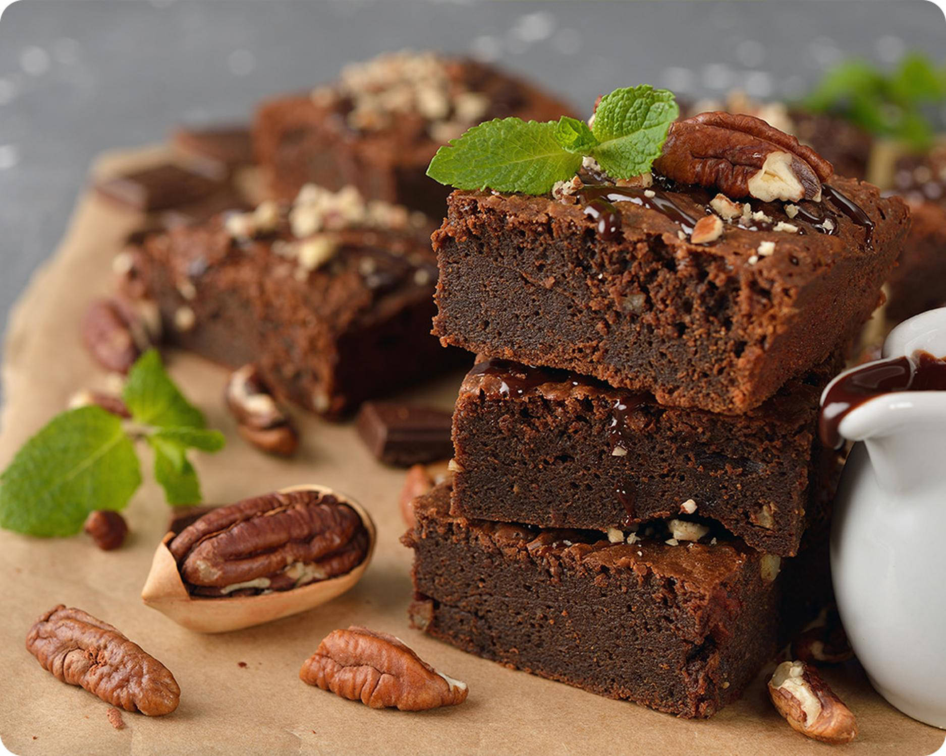 Brownies alle noci pecan