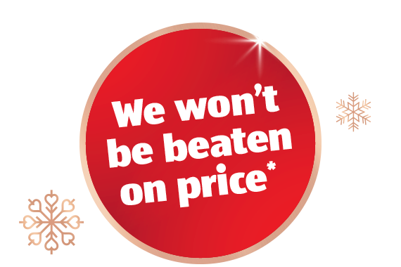 We won't be beaten on price roundel image