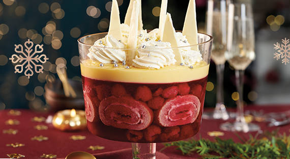 Christmas Swiss Roll Trifle recipe image