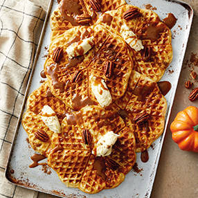 spiced pumpkin waffles recipe