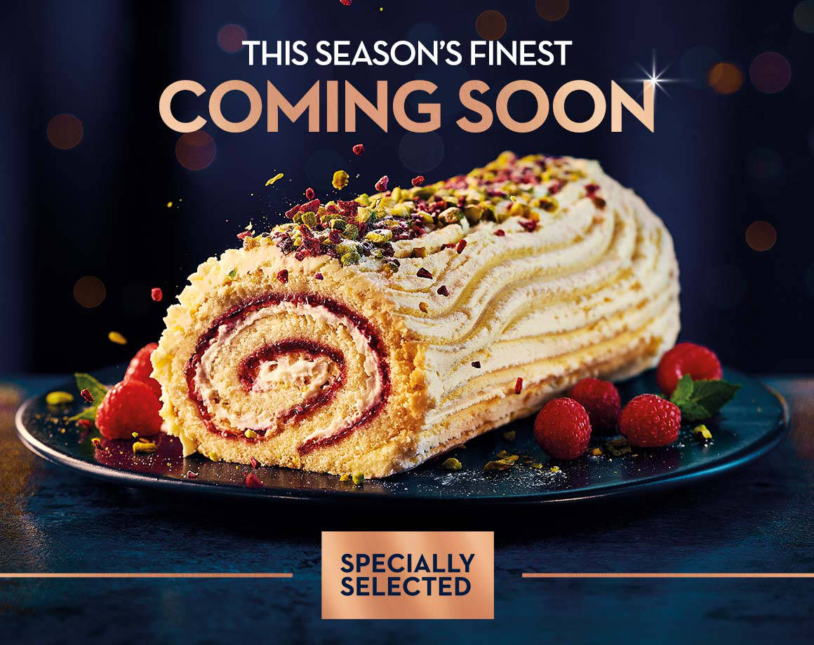 Raspberry & Pistachio yule log image