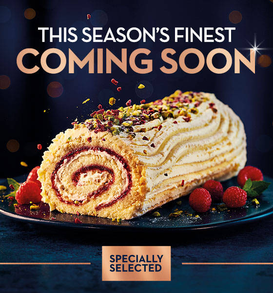 Raspberry & Pistachio yule log image mobile view