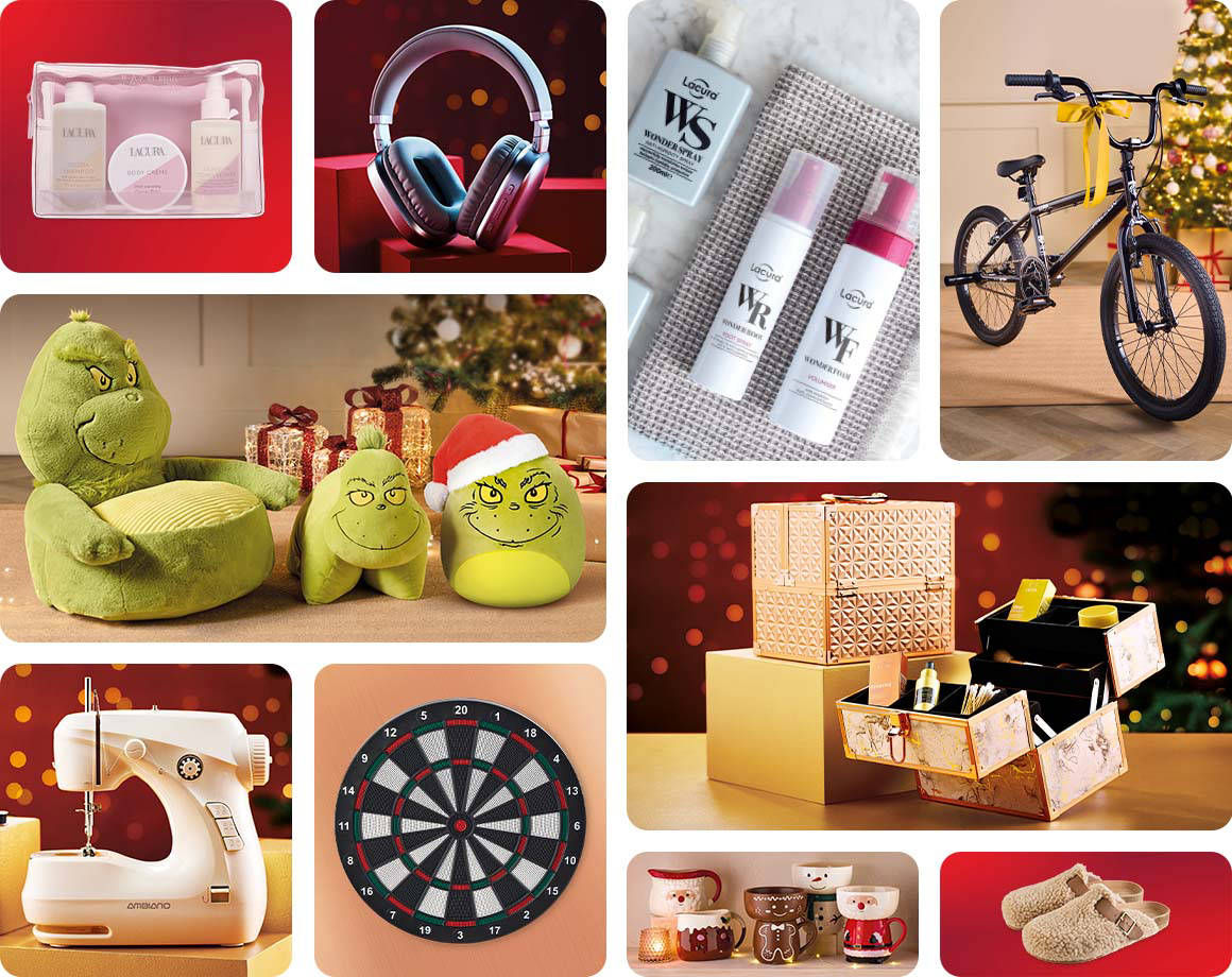 Holiday gift ideas with diverse products