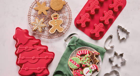 Festive cookie molds and cutters for baking