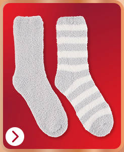 Soft gray socks with striped design