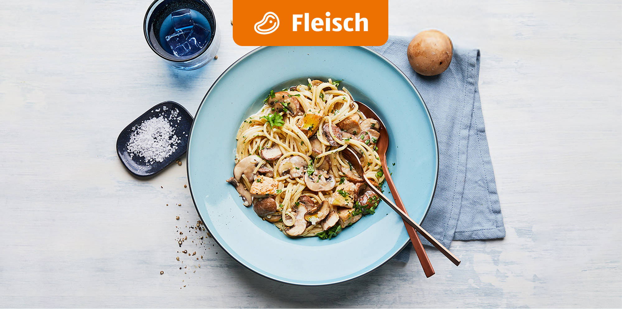 One Pot Cremiges Puten-Tetrazzini.